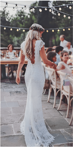 33 Boho νυφικά Bohemian εξώπλατα νυφικά φορέματα