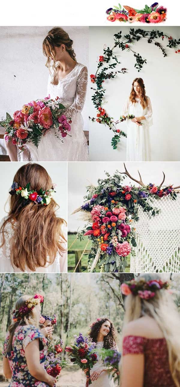 Ρουστίκ γάμος 2018: Floral έκρηξη
