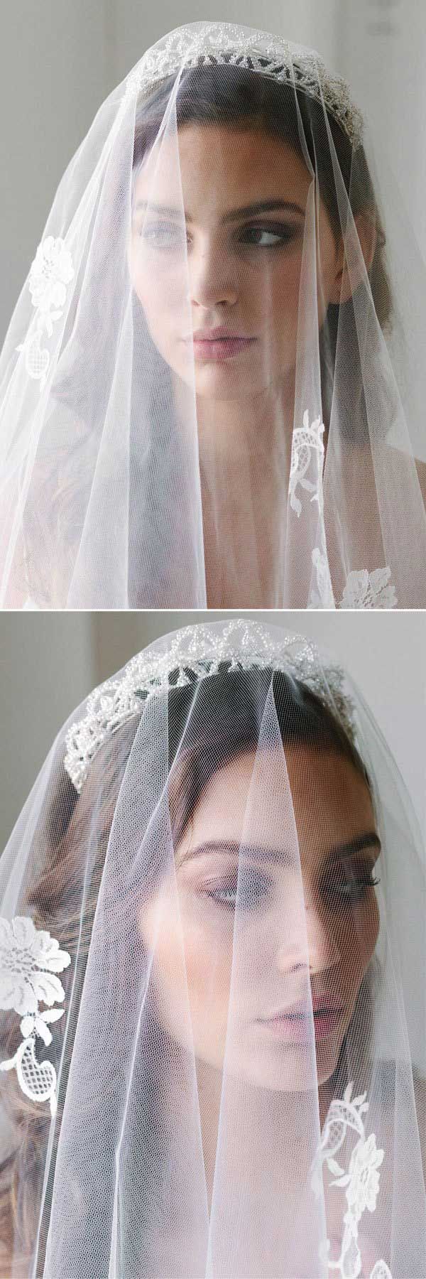 Νυφικό χτένισμα με πέπλο: Crown/Tiara & Veil
