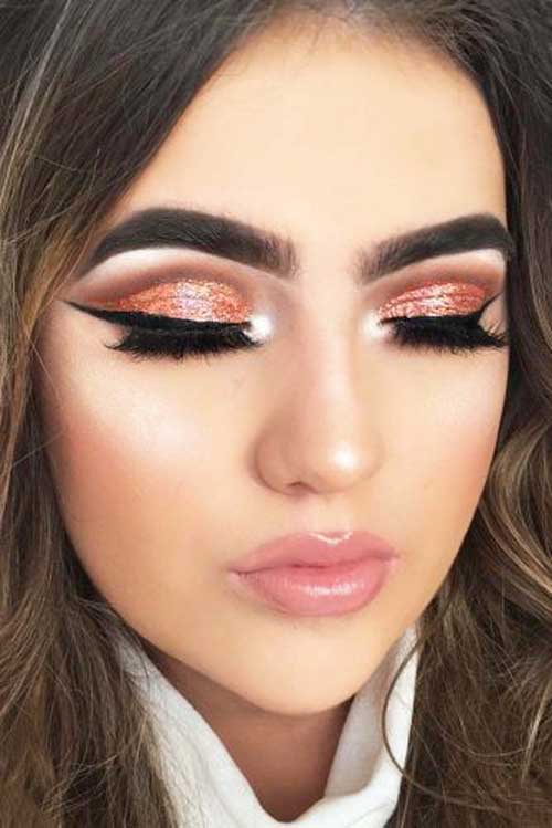 Νυφικό μακιγιάζ με χρυσό: Ιδέες μακιγιάζ με glitter