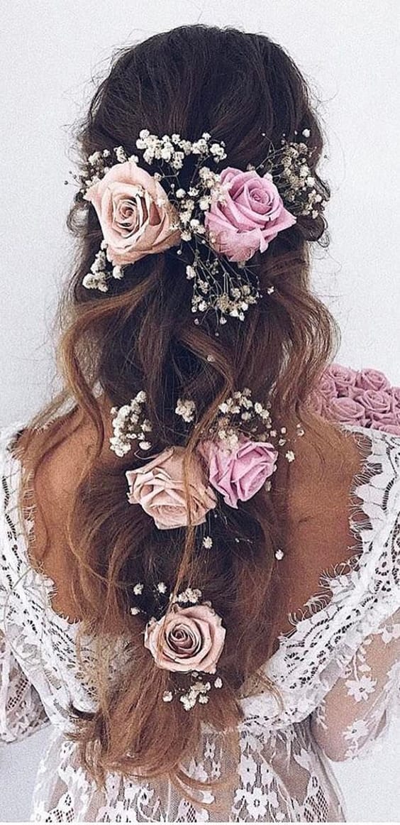 Boho νυφικά χτενίσματα για νύφες