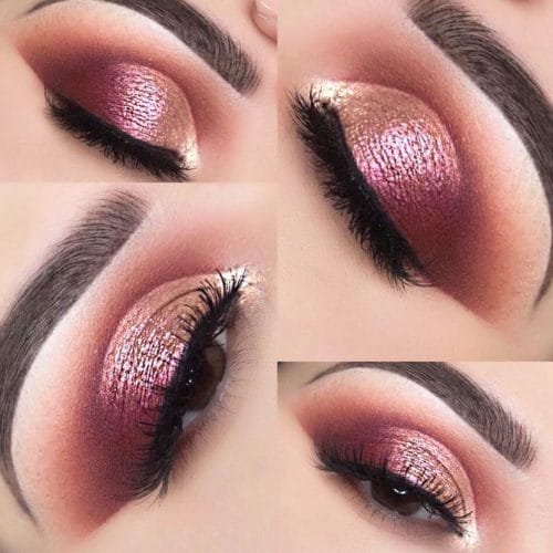 Νυφικό μακιγιάζ με χρυσό: Rose Gold ιδέες μακιγιάζ