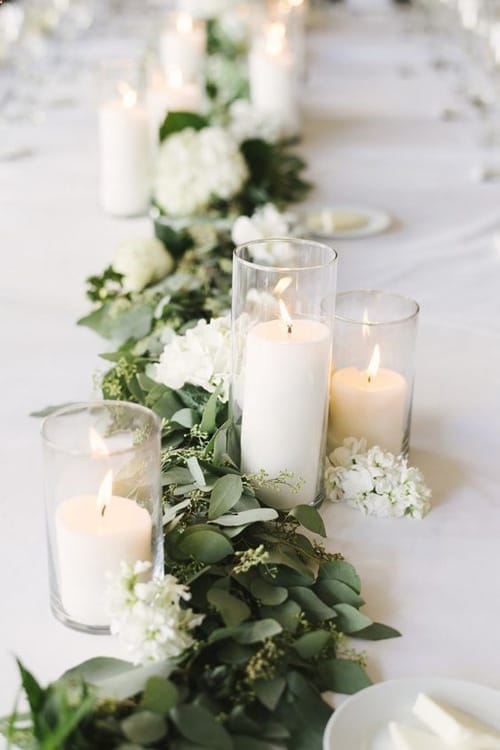 Στολισμός δεξίωσης: Διακόσμηση τραπεζίου centerpieces