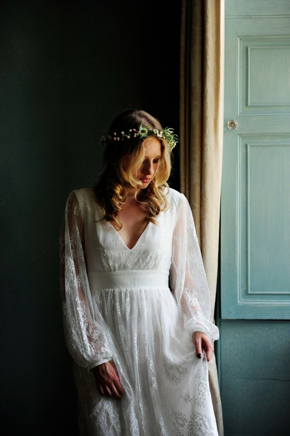 35 Boho νυφικα: Bohemian bridal hairstyle