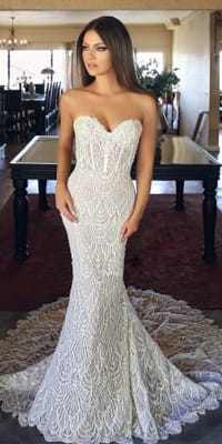 ΝΥΦΙΚΟ ΓΟΡΓΟΝΕ: Γοργονε νυφικό strapless