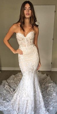 ΝΥΦΙΚΟ ΓΟΡΓΟΝΕ: Γοργονε νυφικό strapless
