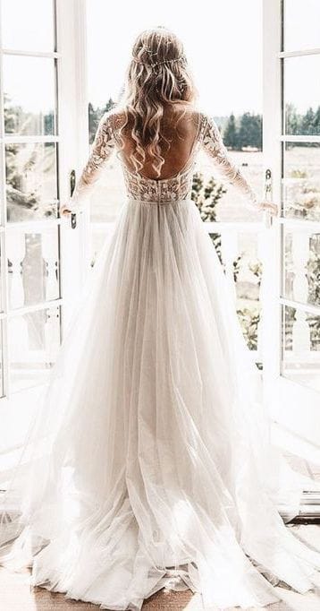 35 Boho νυφικα: Ivory νυφικό φόρεμα κατάλληλο για την επαρχία