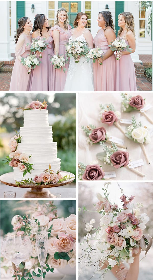 ΔΙΑΚΟΣΜΗΣΗ ΓΑΜΟΥ 2021 ΜΕ ΠΡΑΣΙΝΟ ΚΑΙ DUSTY ROSE