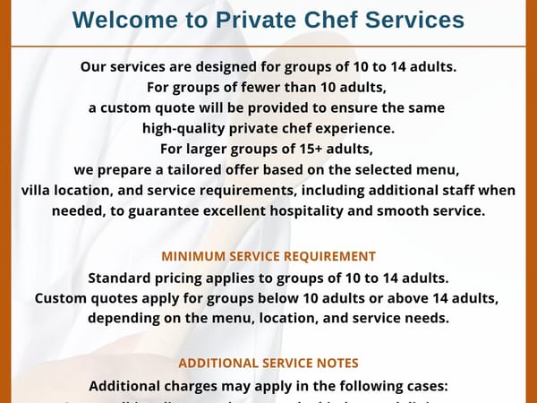 Private Chef Services Chania