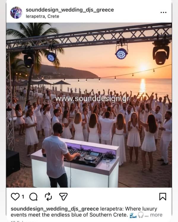 Sounddesign wedding DJ services in Crete Greece — DJ / Μουσική, Ηράκλειο
